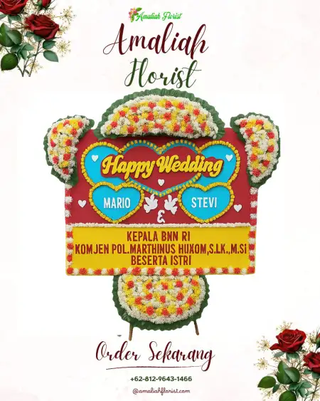 Papan Bunga Pernikahan Karang Harapan
